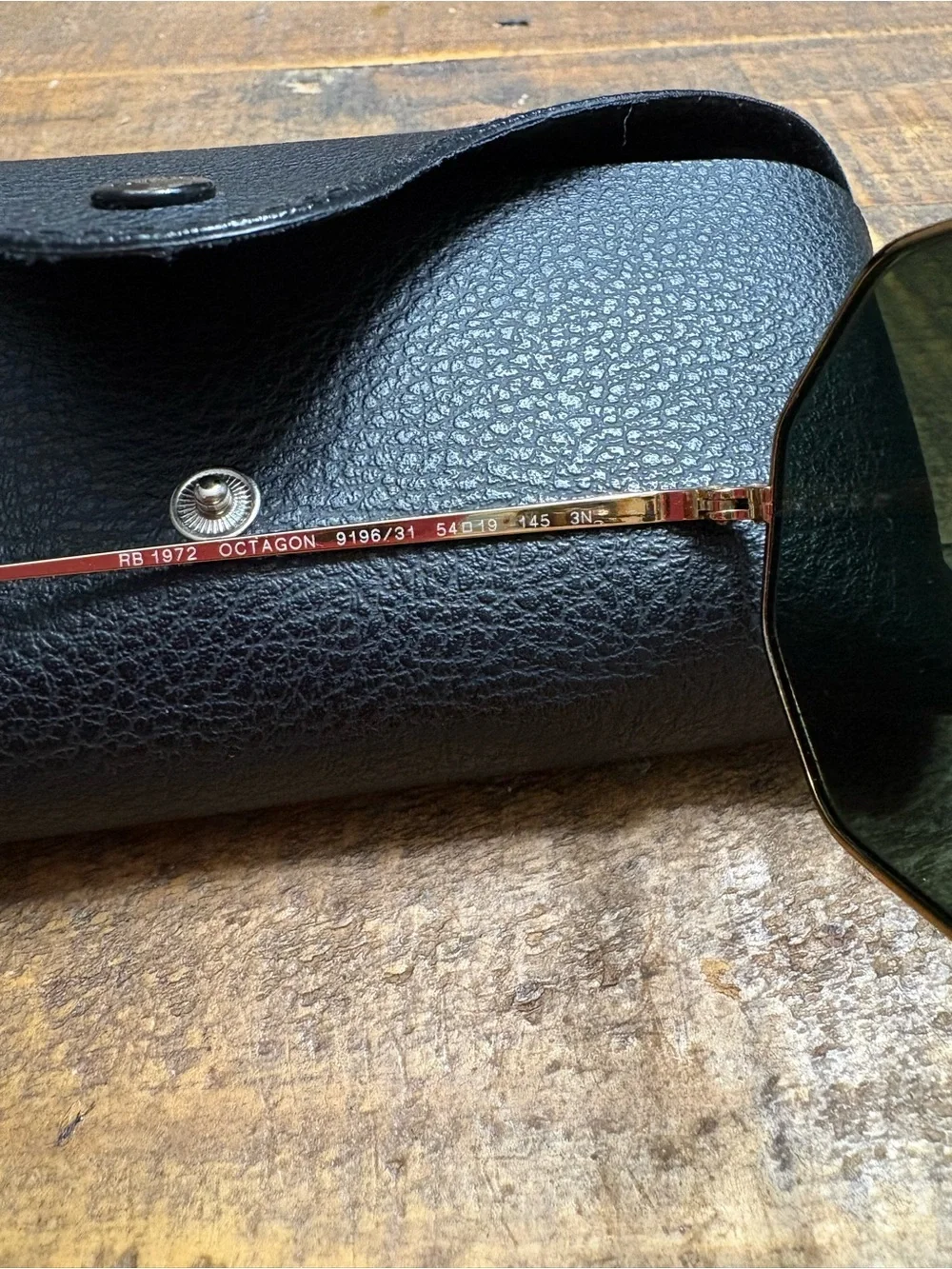 Ray-Ban Gold Octogon Frame Sunglasses